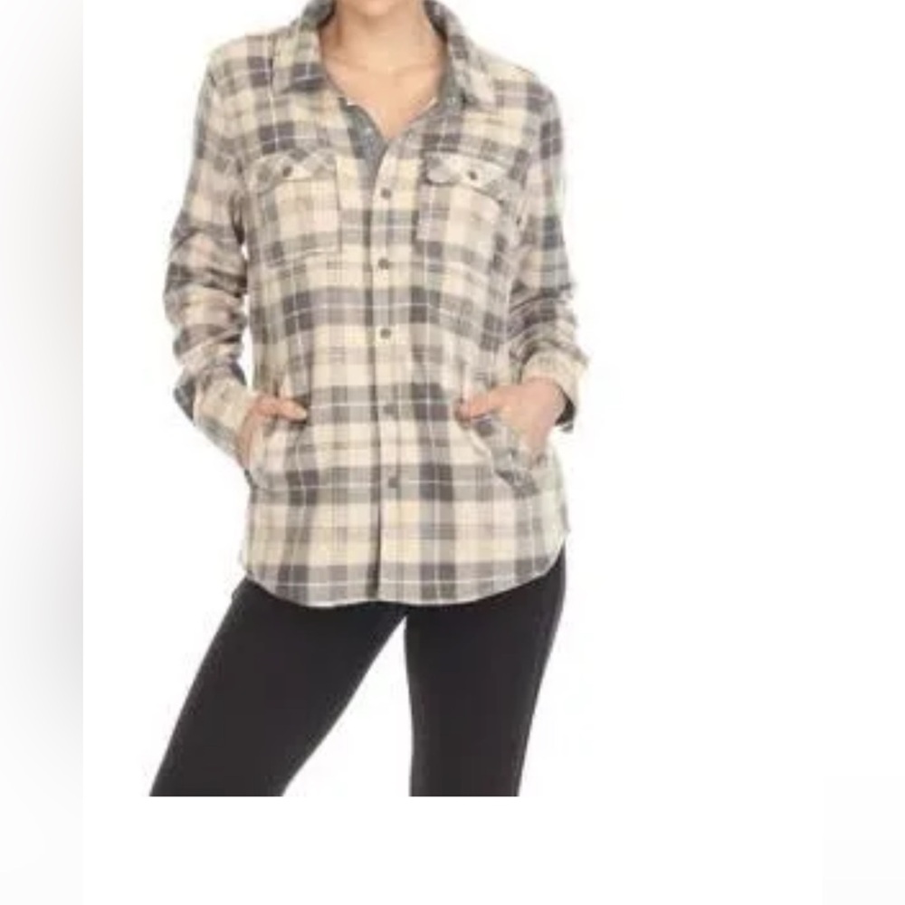 Ashley By 26 Plaid Button-Up Shirt - Picture 1 of 10